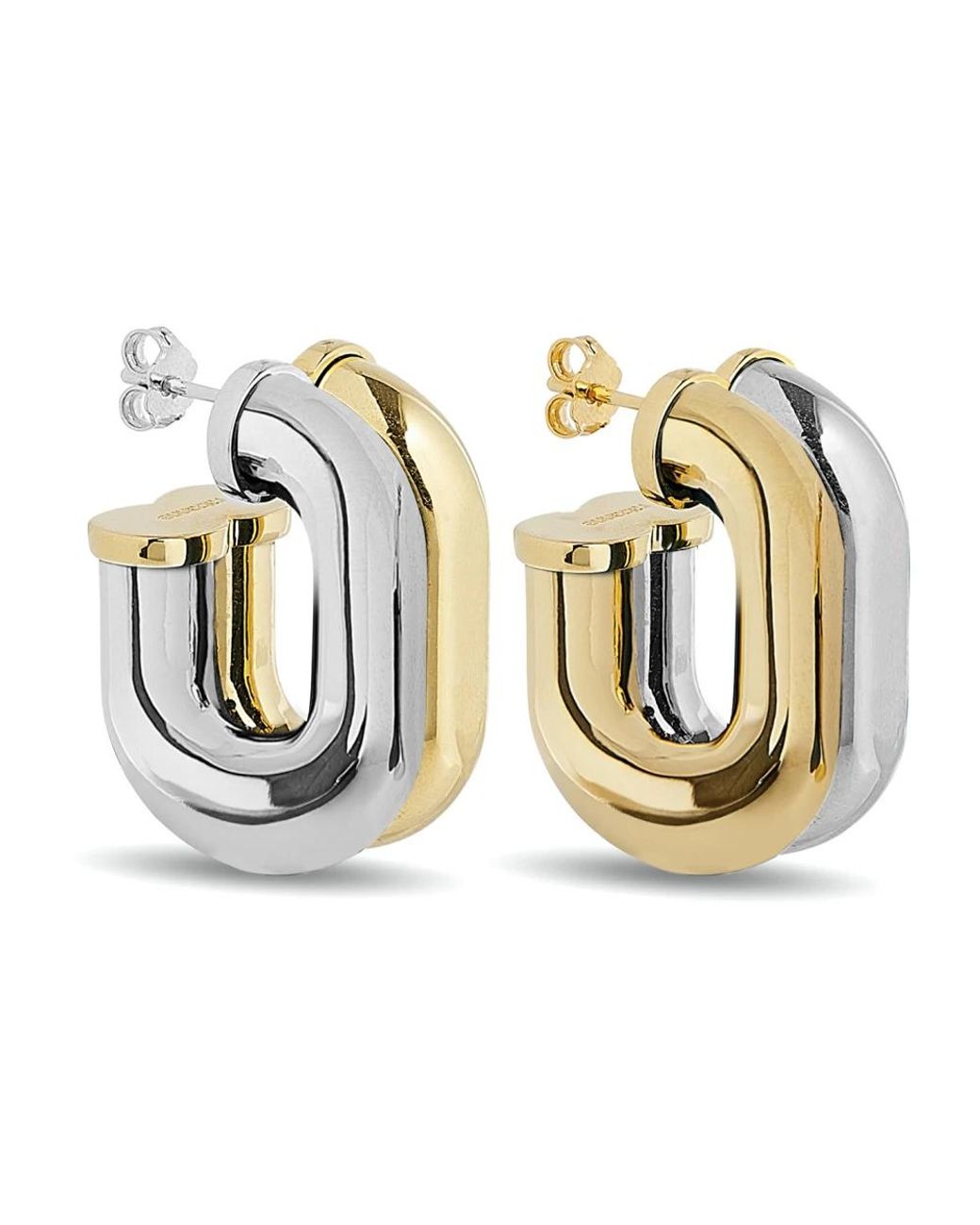 Earrings Rabanne de color Metallic