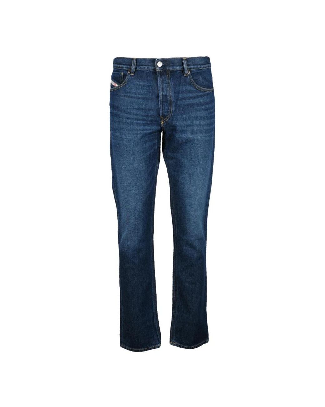 DIESEL Blue Straight Fit Jeans for men