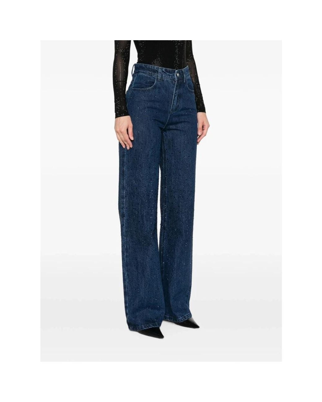 Twentyfourhaitch Blue Wide Jeans