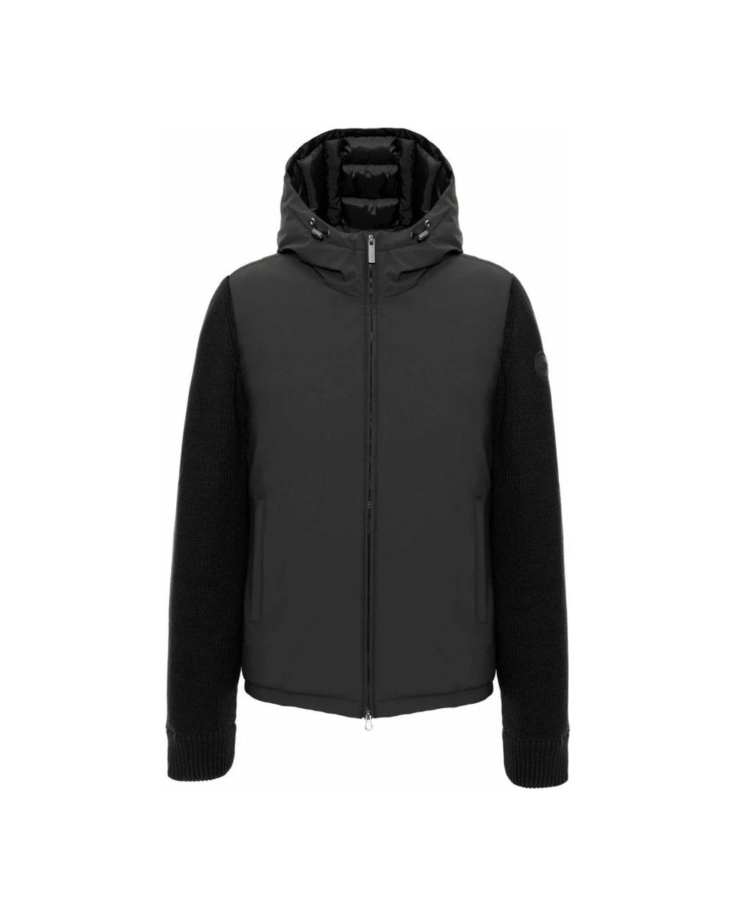 Colmar Jassen ,Zwart ,Nylon Gewatteerde Jas Met Gebreide Mouwen in het Black voor heren