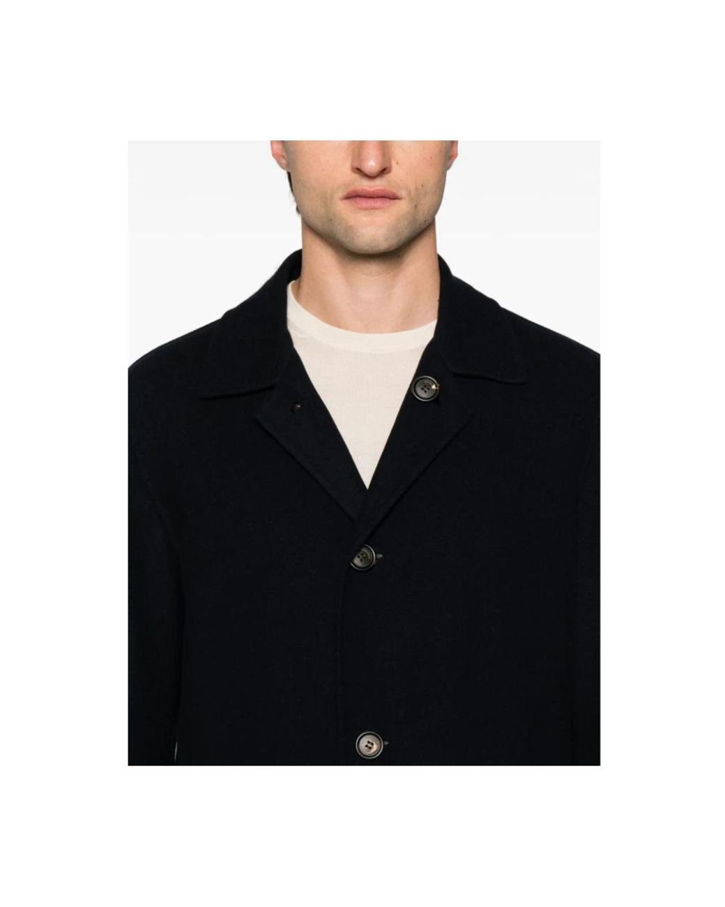 Single-Breasted Coats Eleventy de hombre de color Black