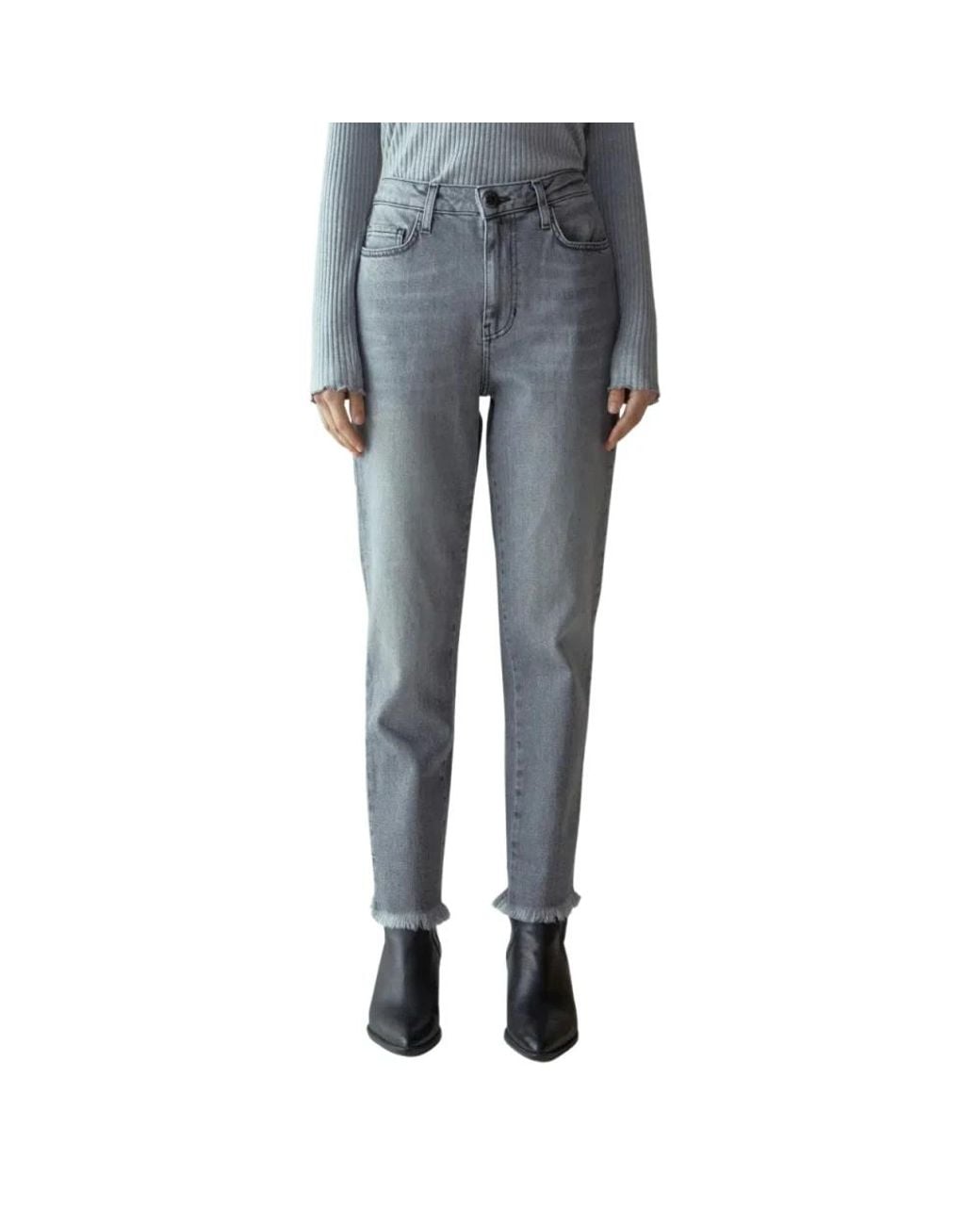 Shaft Blue Cropped Jeans