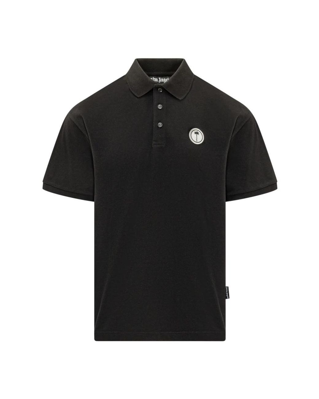 Palm Angels Black Polo Shirts for men