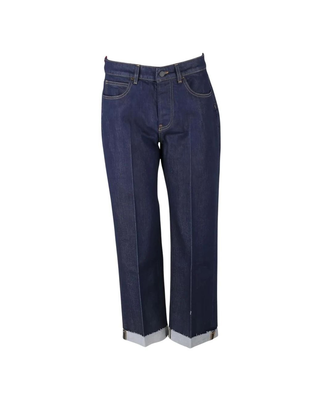 Liviana Conti Blue Straight Fit Jeans