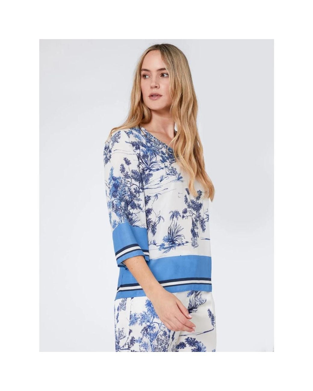 Elena Miro Blue Blouses