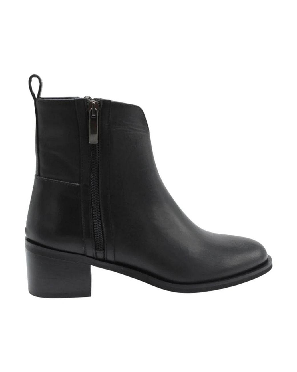 DONNA LEI Black Heeled Boots