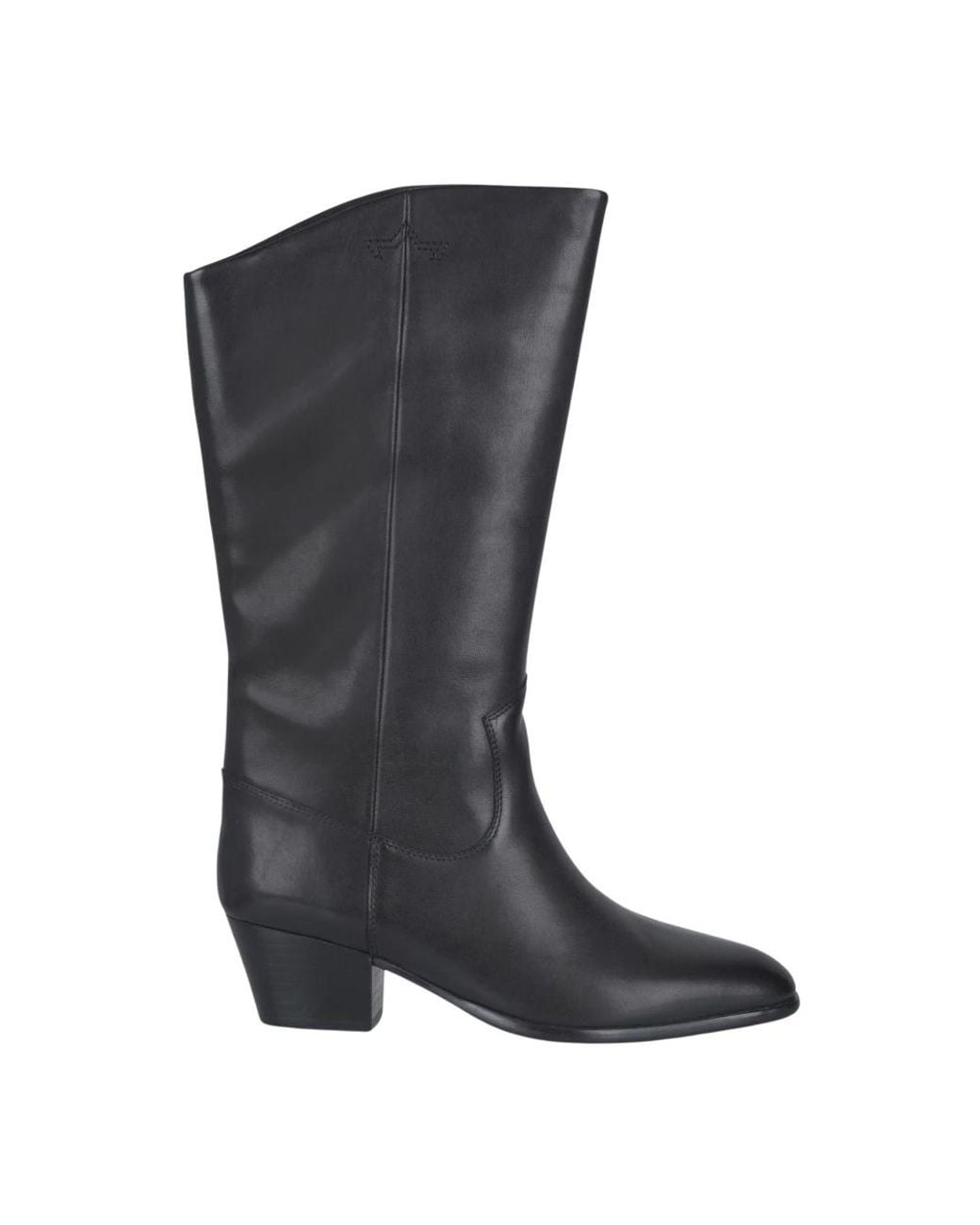 Ash Black Cowboy & Biker Boots