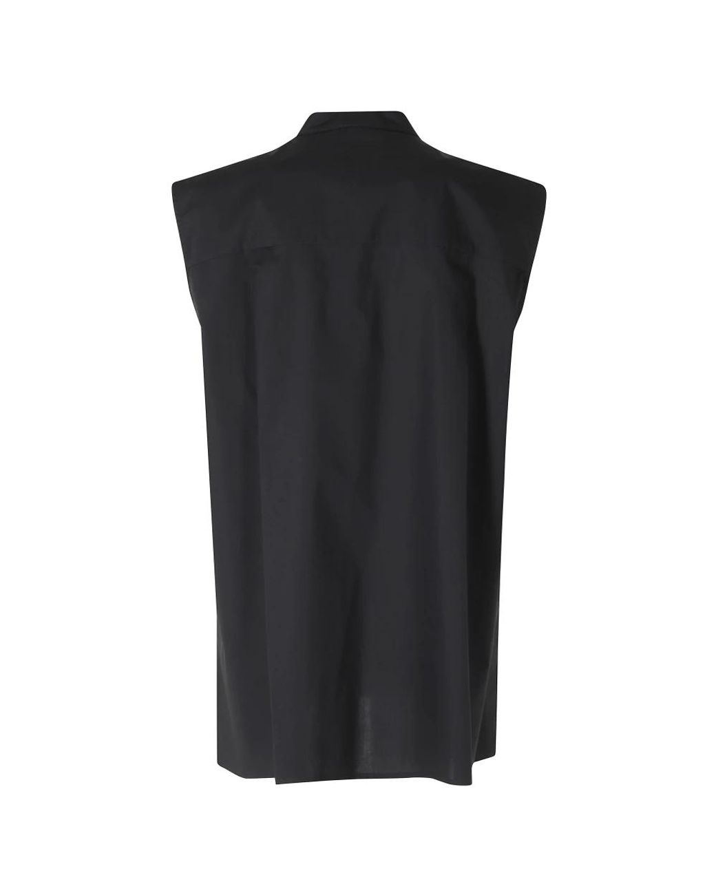 SOLOTRE Black Sleeveless Tops