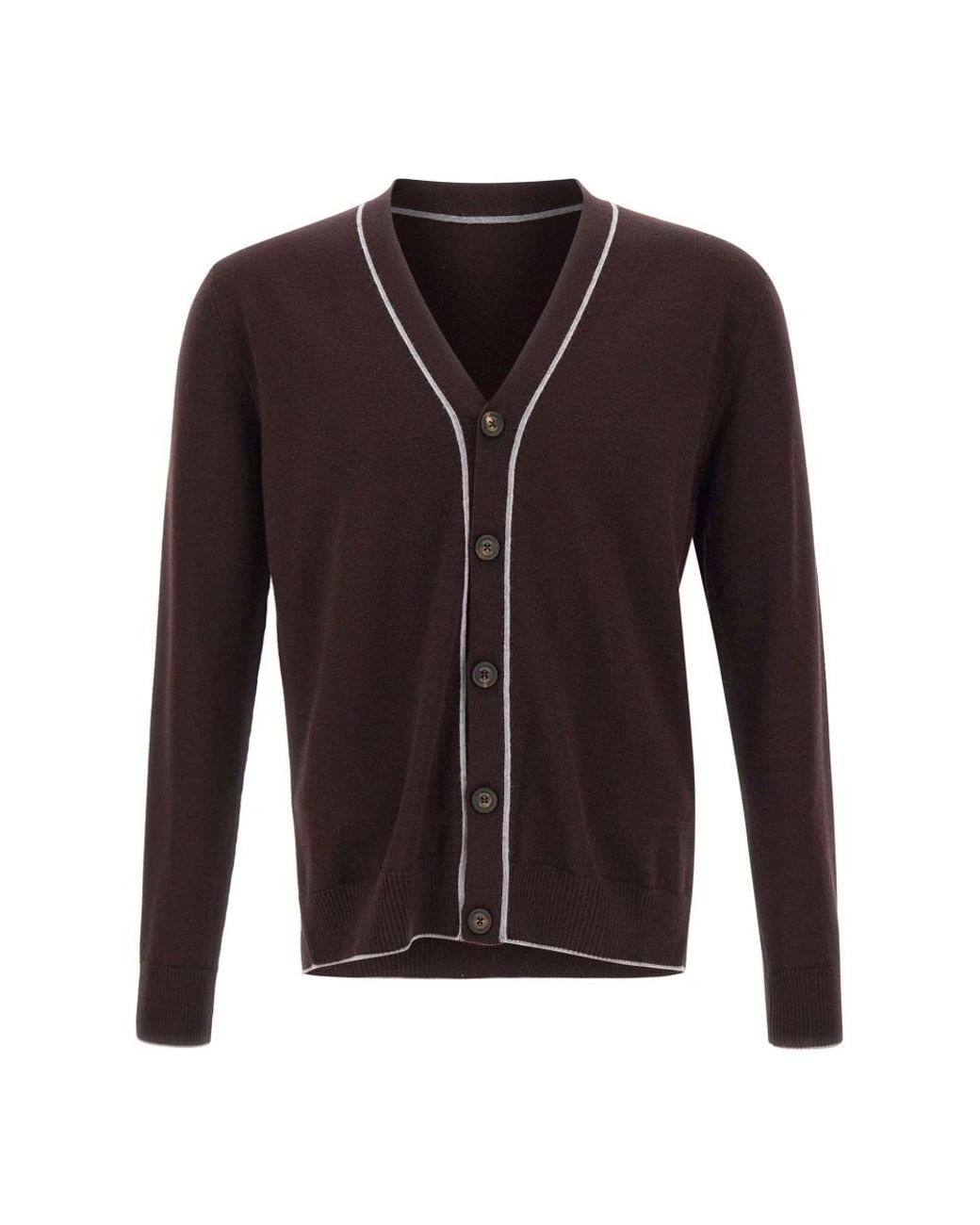 Eleventy Wol Cardigan in het Brown voor heren