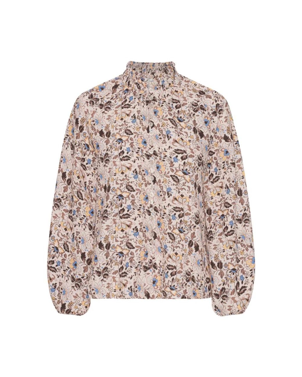 American Dreams Overhemden ,Veelkleurig ,Katoen Romantisch Bloemen Katoenen Blouse in het Pink