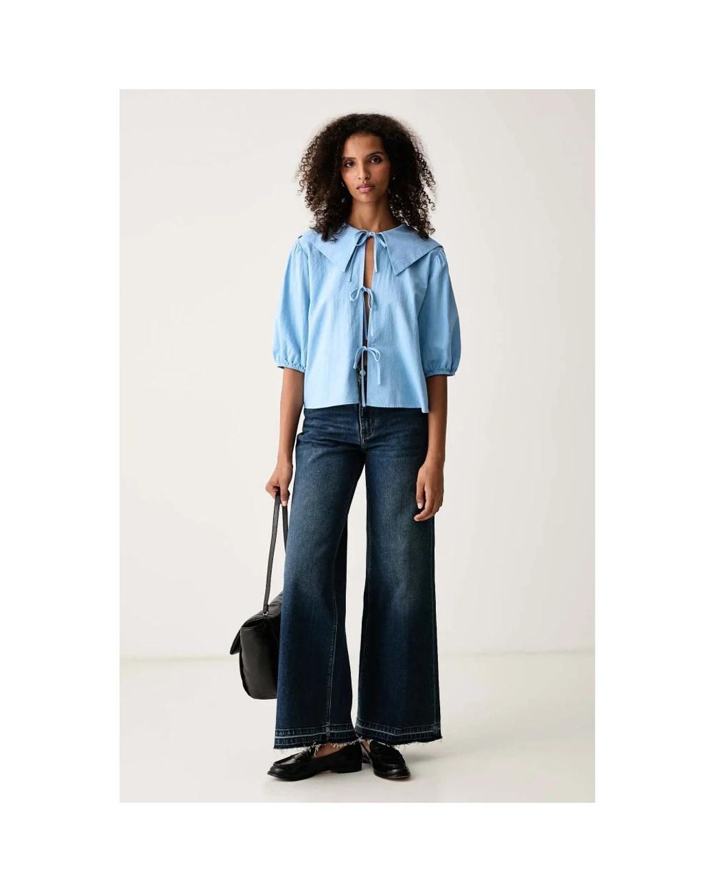 Marc O' Polo Blue Hemdbluse Mit Bindedetail
