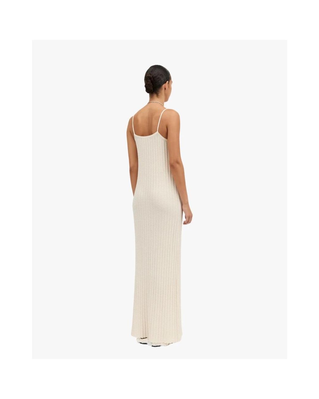 Mark Kenly Domino Tan White Maxi Dresses
