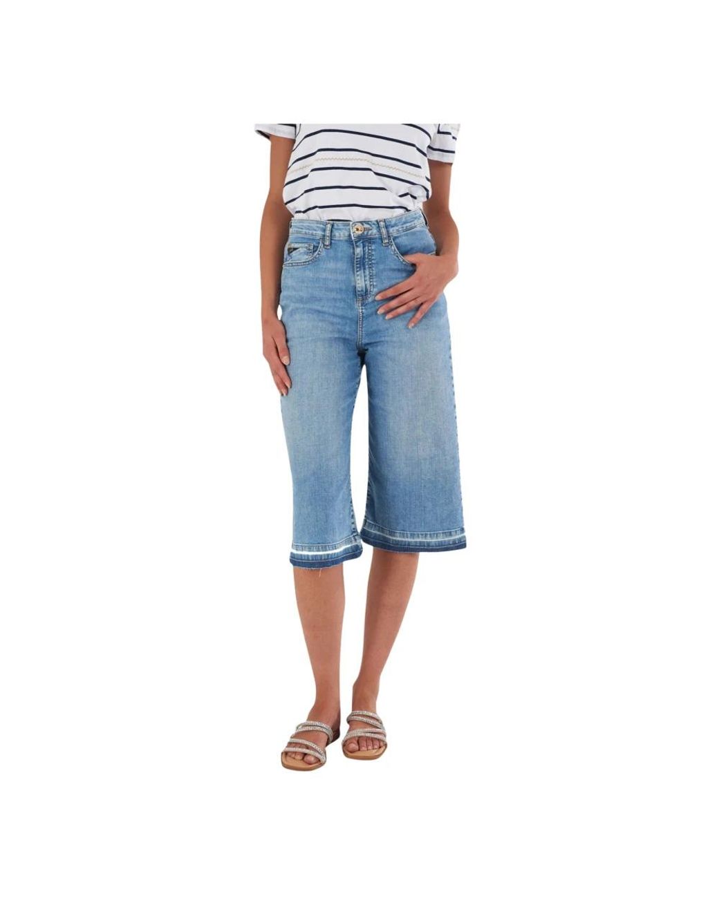 Yes Zee Blue Cropped Jeans