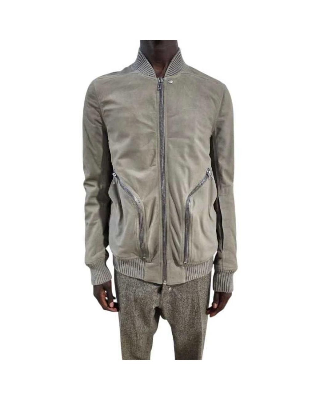 Rick Owens Gray Bomber Jackets for men