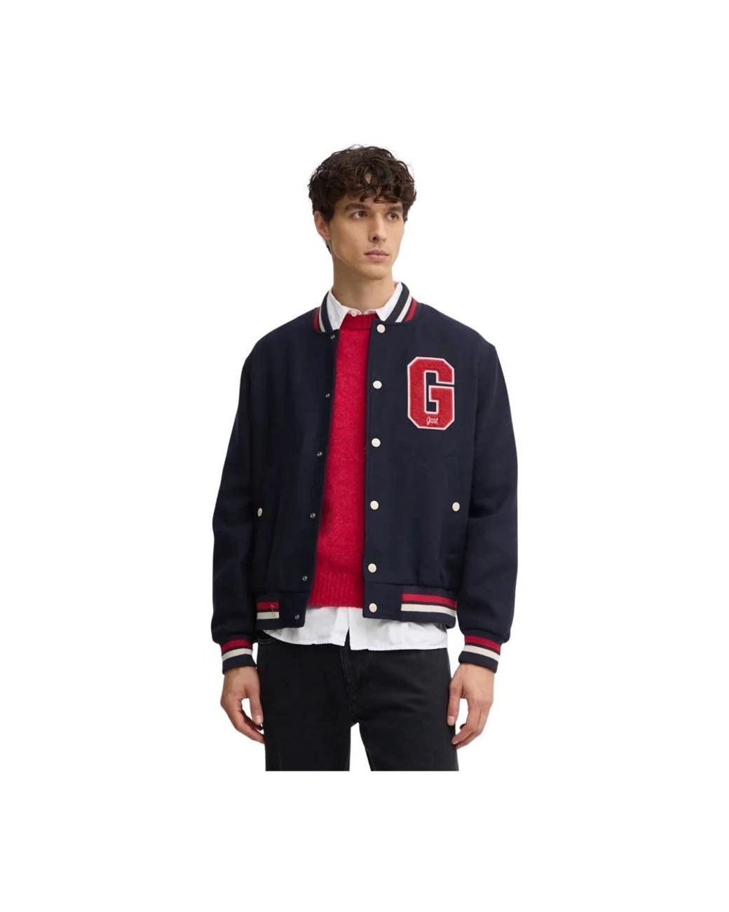 Gant Wool Bomber Jacket in het Red voor heren