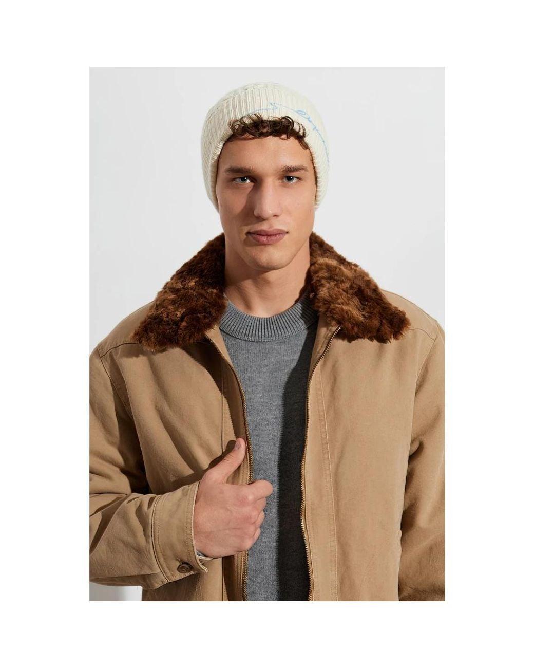 Beanies DSquared² de hombre de color Natural