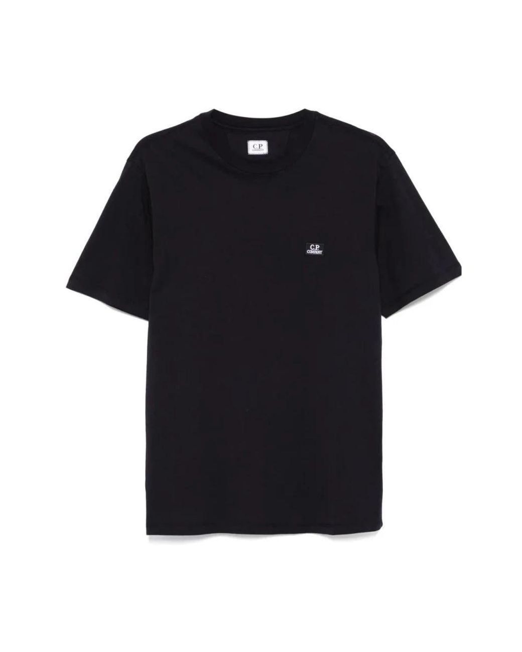 C P Company Jersey Logo Patch Tee in het Black voor heren