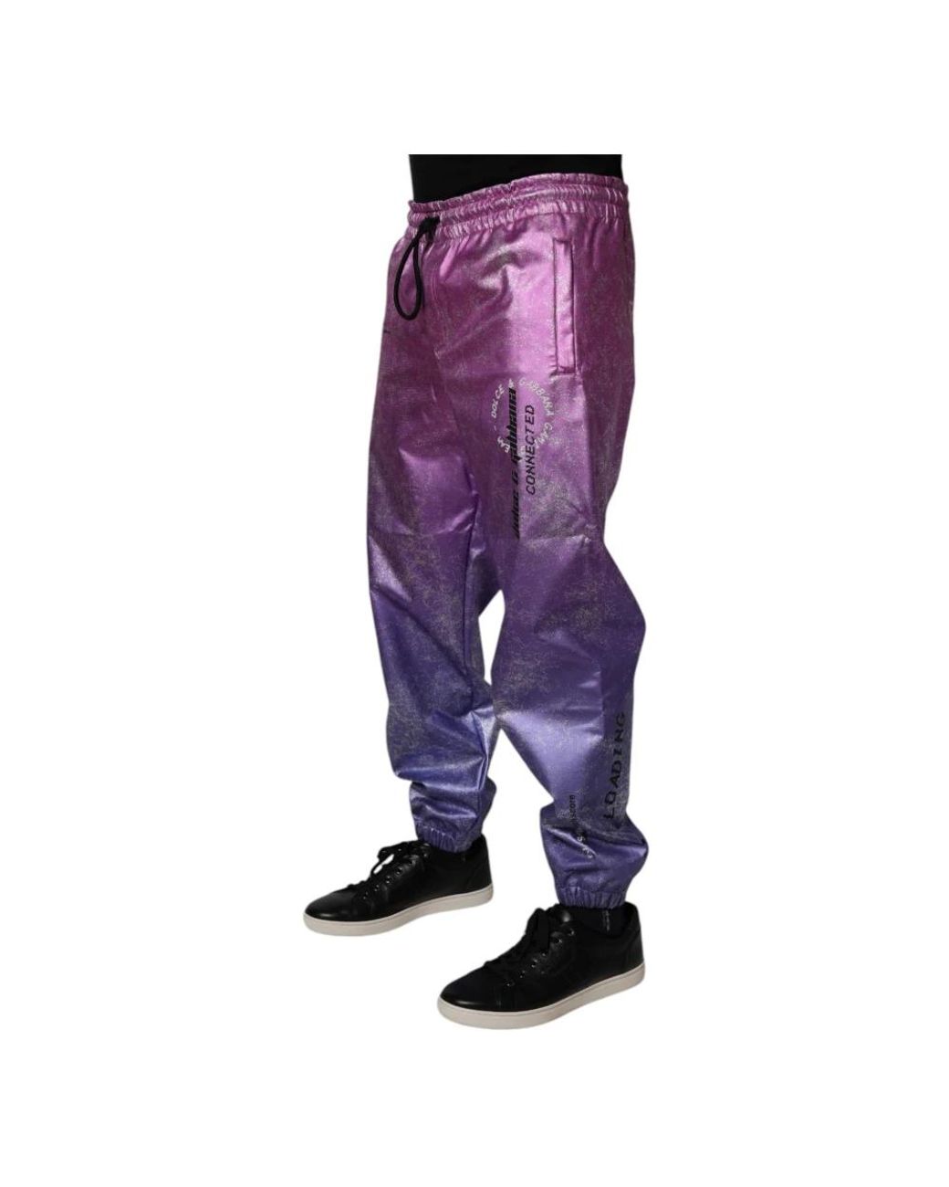 Dolce & Gabbana Purple Sweatpants for men