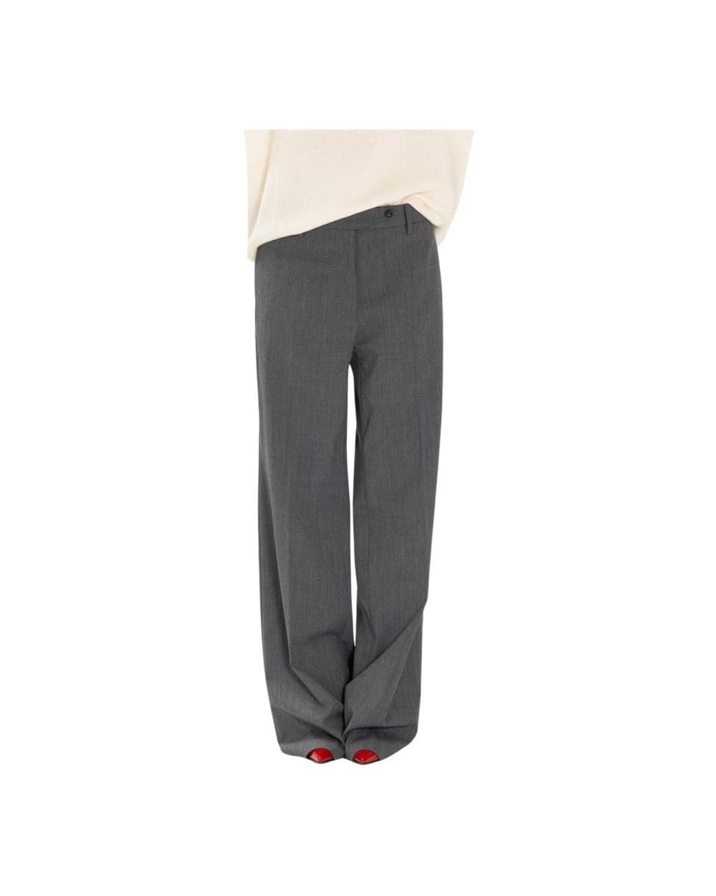 N°21 Gray Wide Trousers