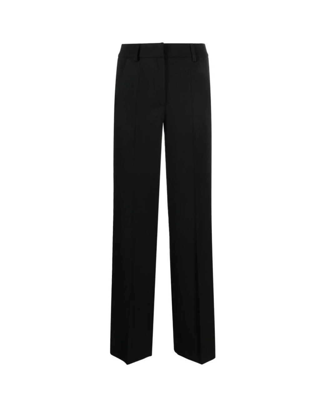 P.A.R.O.S.H. P.A.R.O..H. ,Broeken ,Zwart ,Wol Zwarte Wollen Mix Tailored Broek in het Black