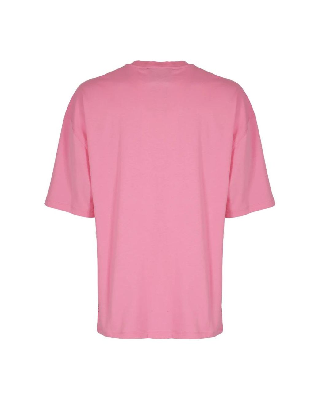 Amaranto Pink Printed Cotton T-Shirt for men
