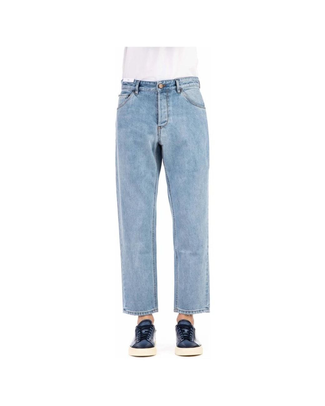 PT Torino Blue Straight Fit Jeans for men