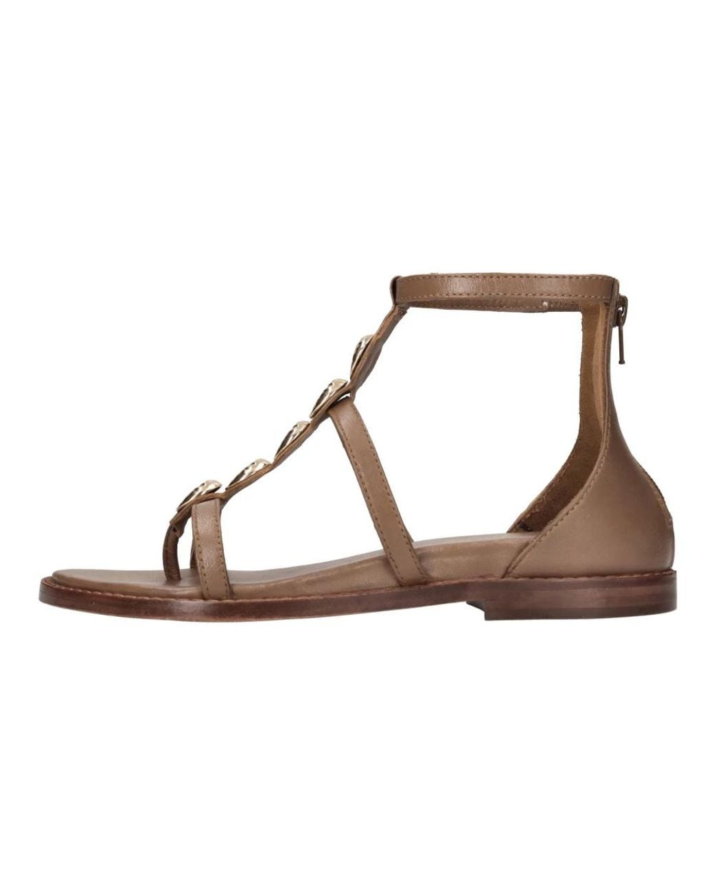 Emanuélle Vee Brown Flat Sandals