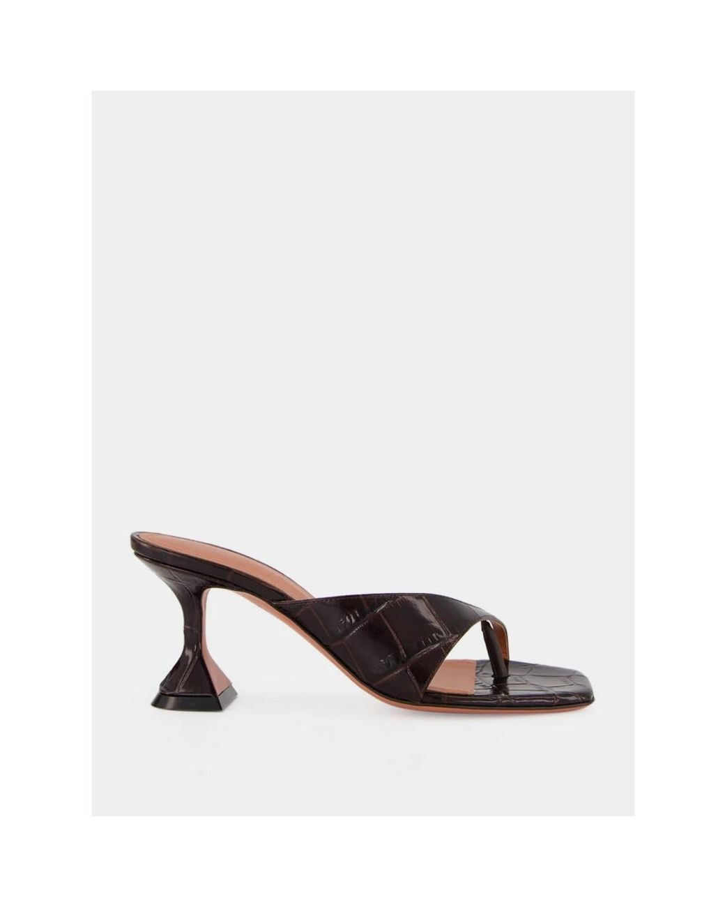 AMINA MUADDI Brown Heeled Mules