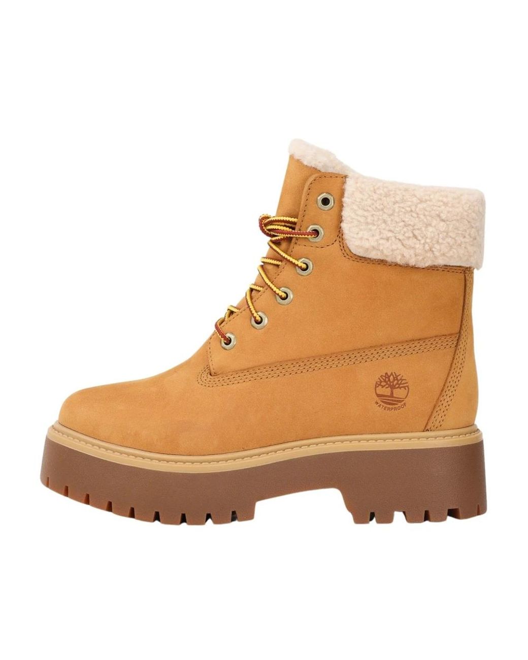 Timberland Schoenen ,Geel ,Leer Stone Street Platform Boot in het Brown