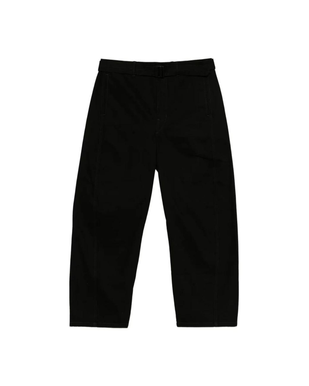 Lemaire Broeken ,Zwart ,Twisted Belted Pants in het Black voor heren