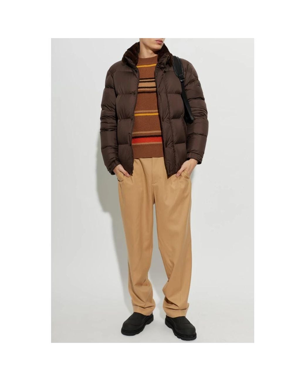 Down Jackets Moncler pour homme en coloris Brown