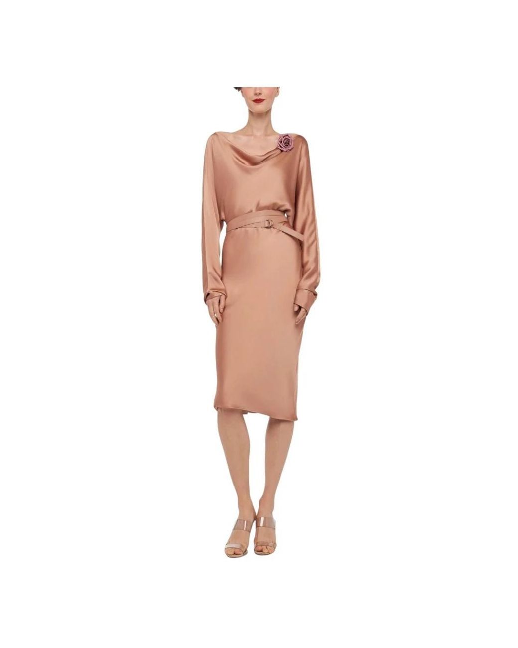 Norma Kamali Brown Midi Dresses