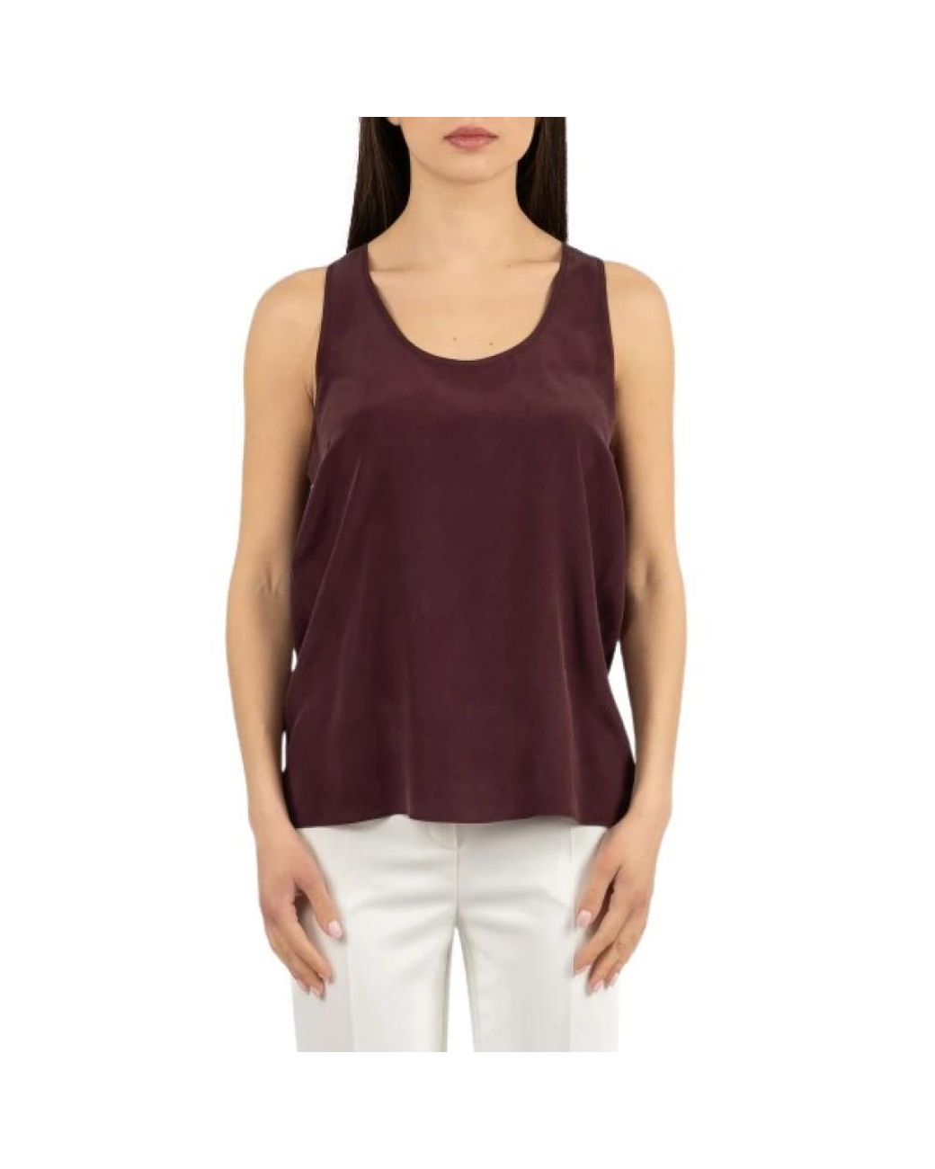 Pinko Purple Sleeveless Tops