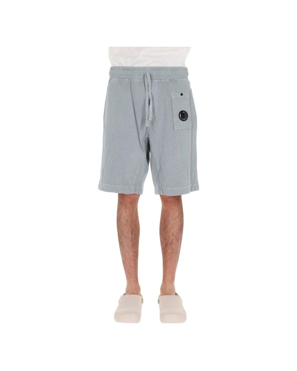 C P Company Gray Casual Shorts for men