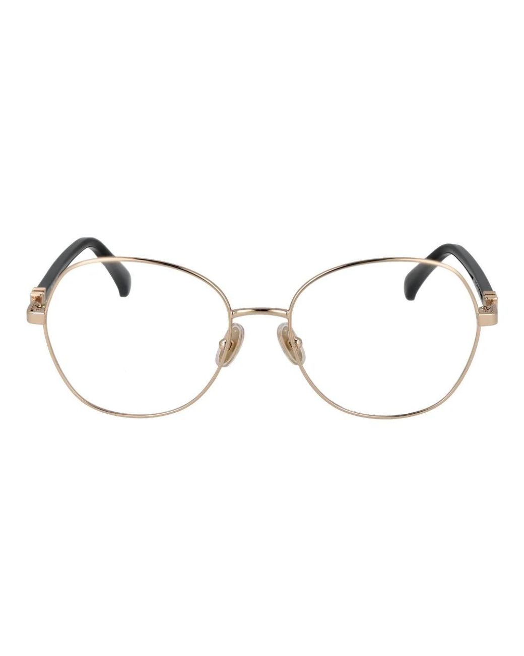 Glasses Max Mara de color Metallic