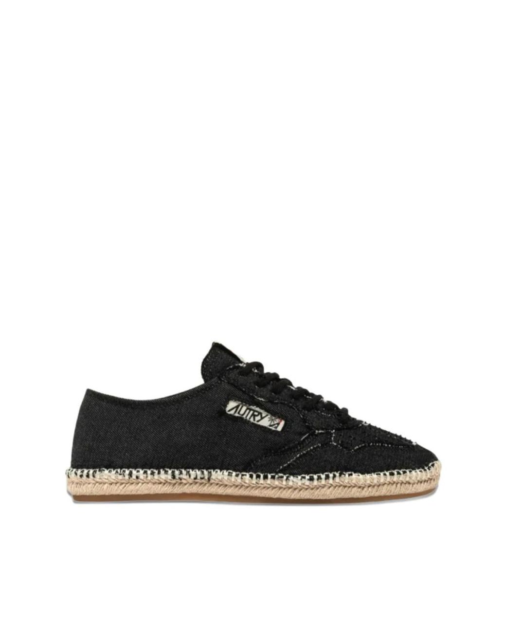 Autry Schoenen ,Zwart ,Zwarte Lage Damesspadrilles Can Can in het Black