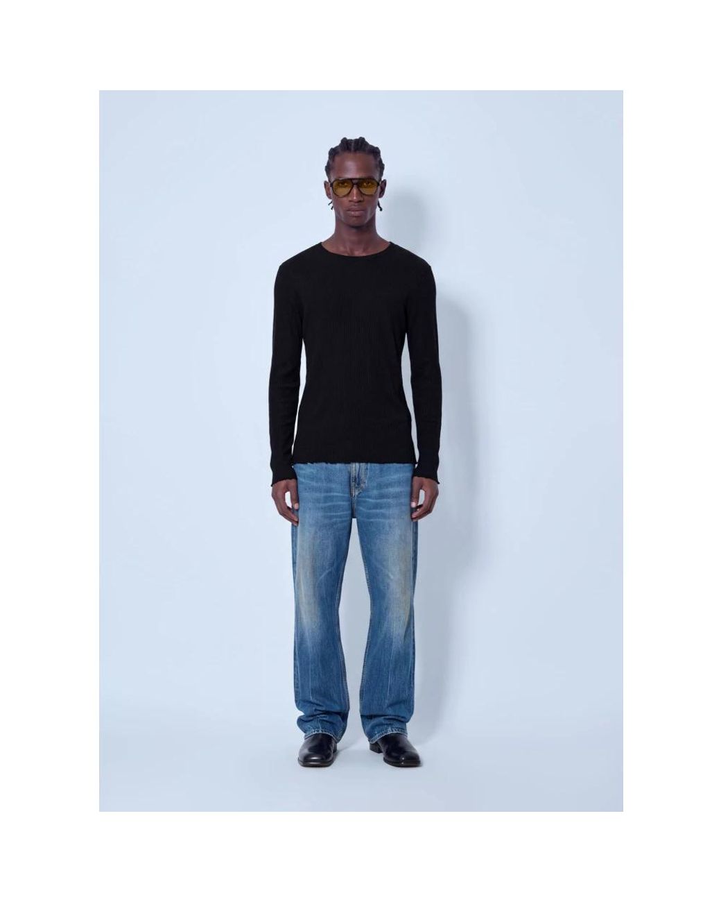 Our Legacy Black Round-Neck Knitwear for men