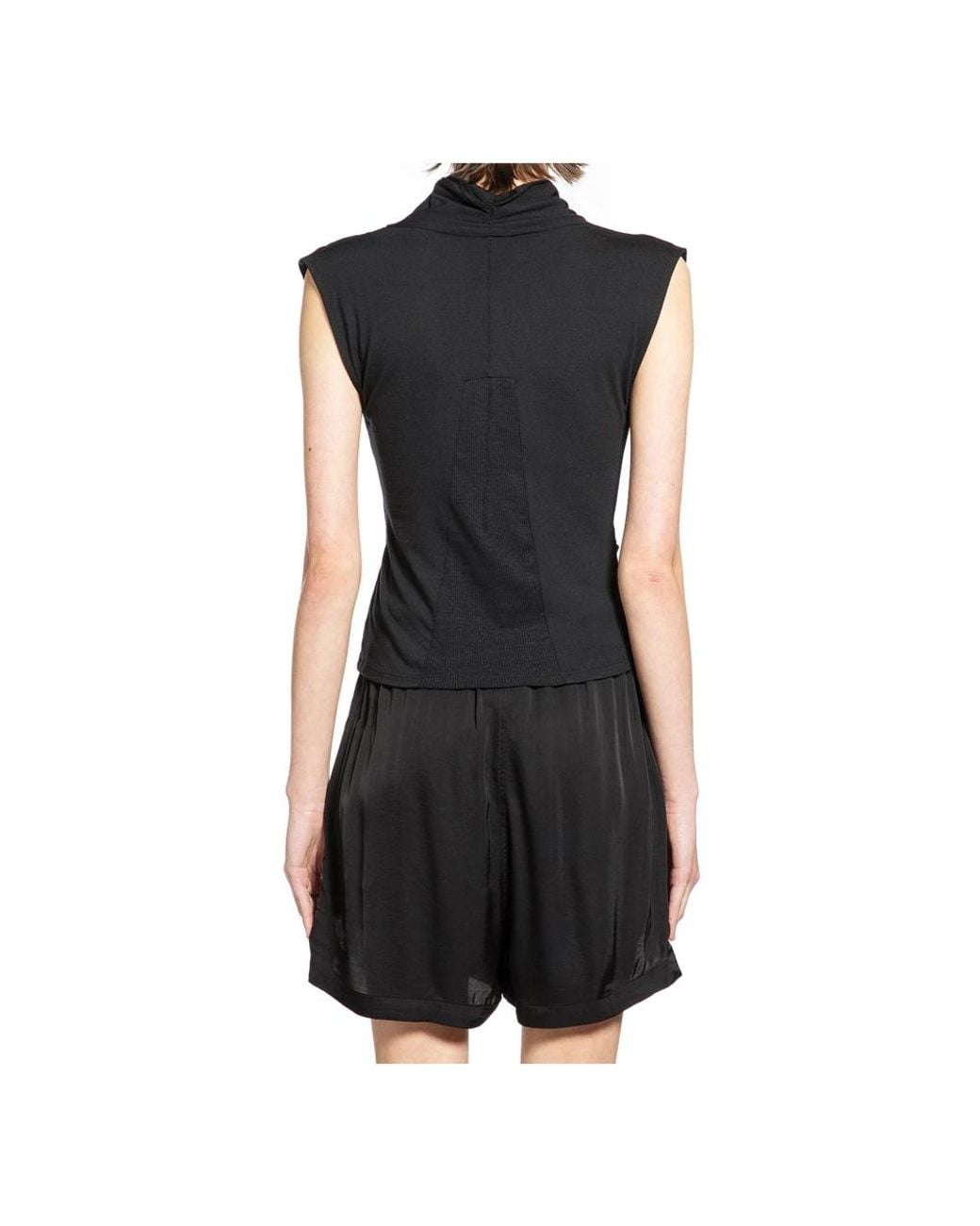 Thom Krom Black Sleeveless Tops