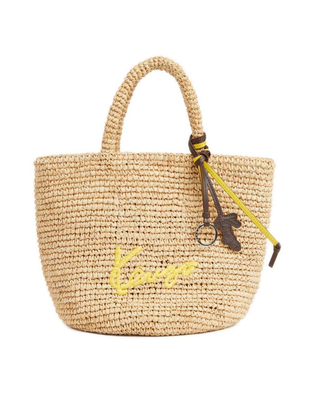 KENZO Kleine Mand Van Raffia in het Metallic