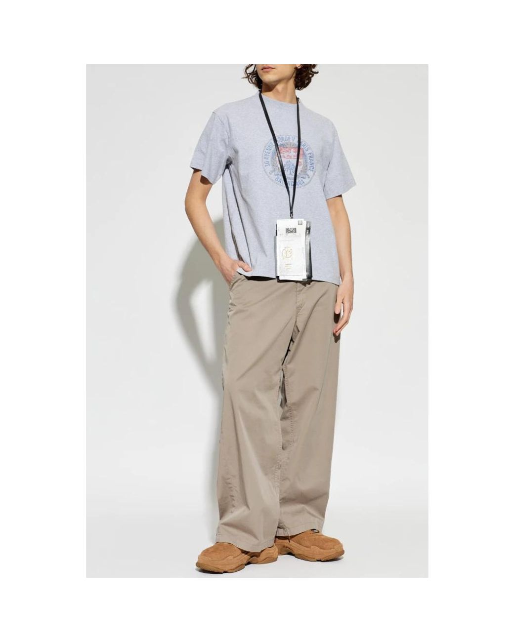 Balenciaga Gray Wide Trousers for men