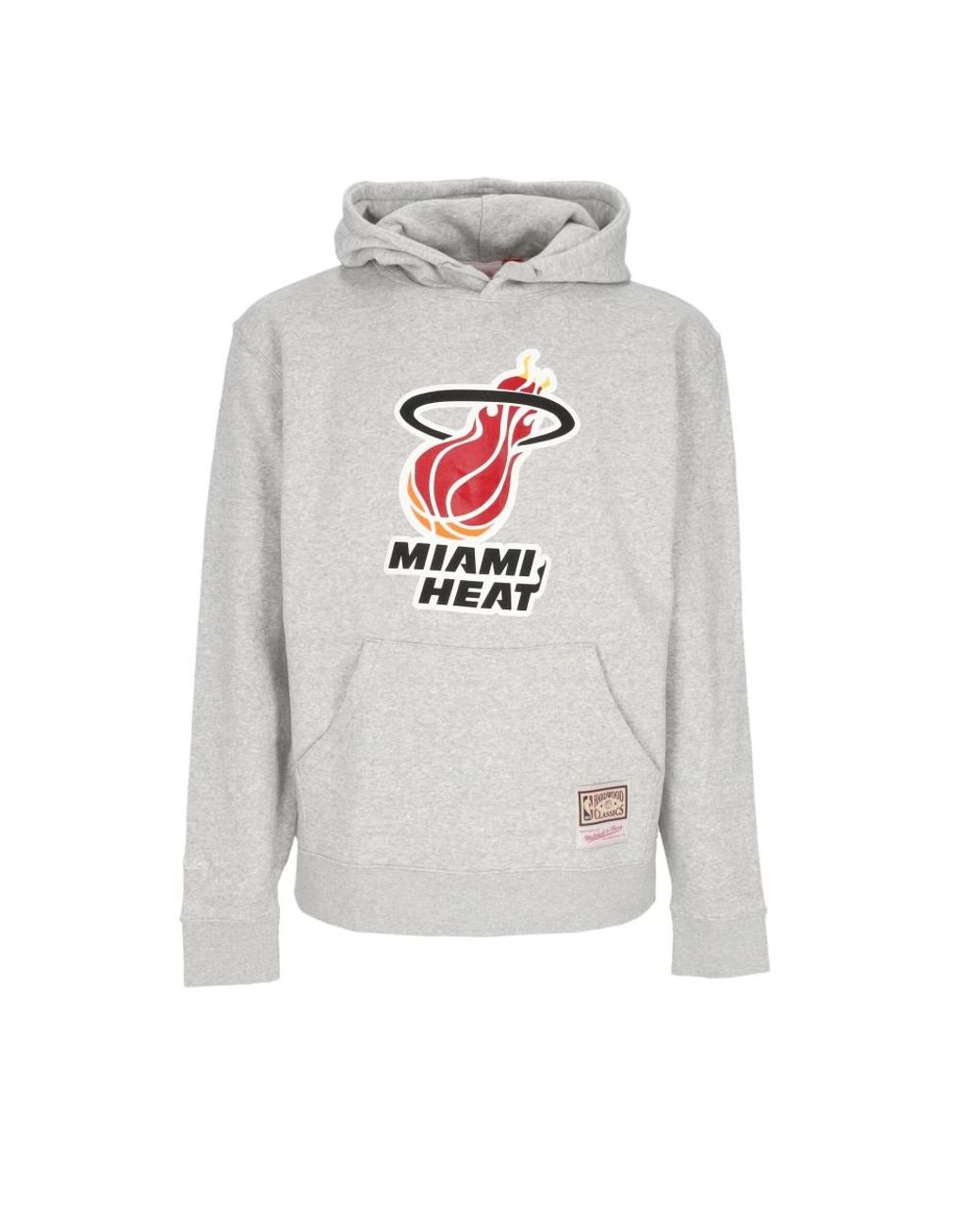 Mitchell & Ness Hoodies & Sweatvesten ,Grijs ,Katoen Miami Heat Logo Hoodie in het Gray voor heren