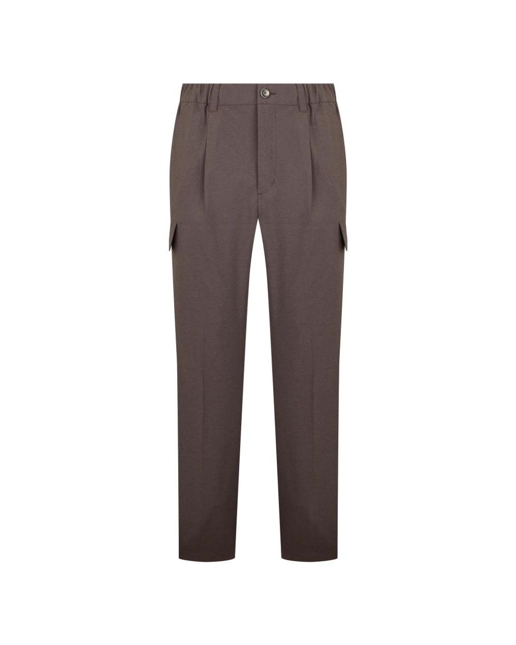 Herno Brown Slim-Fit Trousers for men