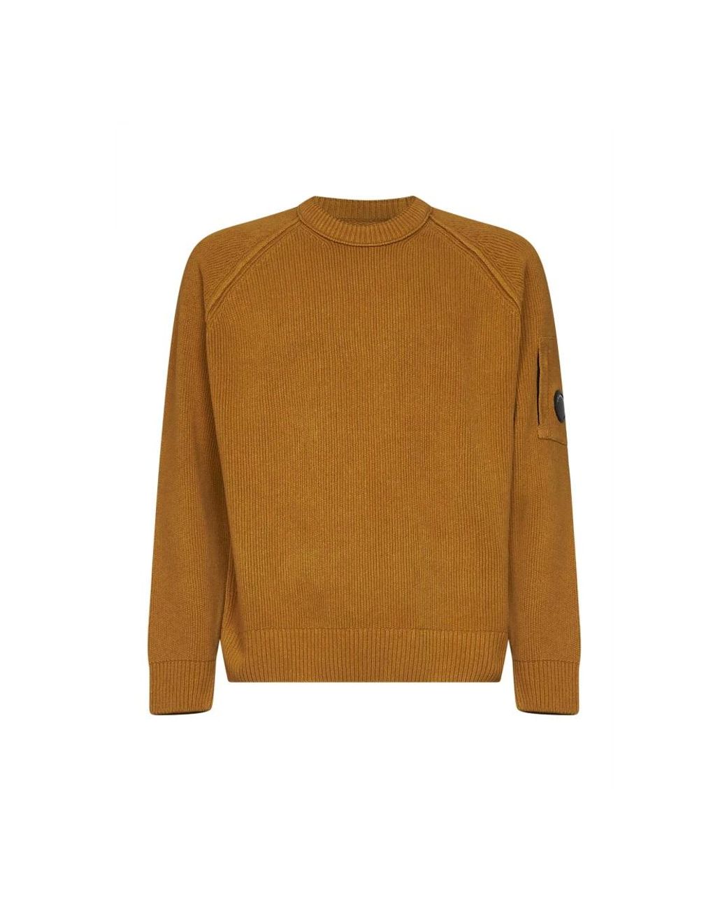 C P Company Brown Round-Neck Knitwear for men