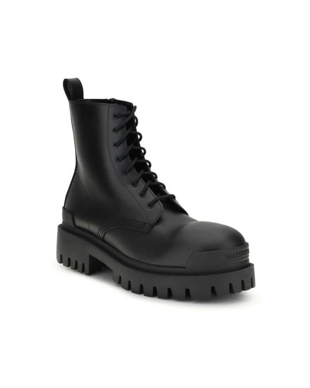 Balenciaga Black Lace-Up Boots for men