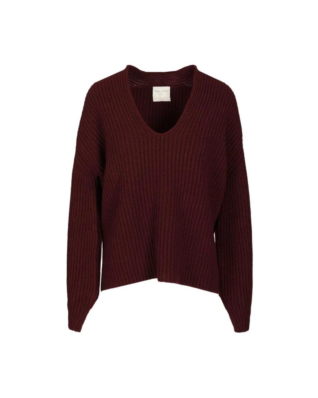 Forte_forte Purple V-Neck Knitwear