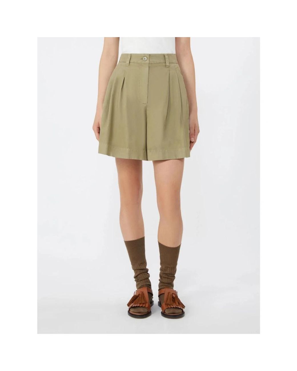 Weekend by Maxmara Green Casual Shorts