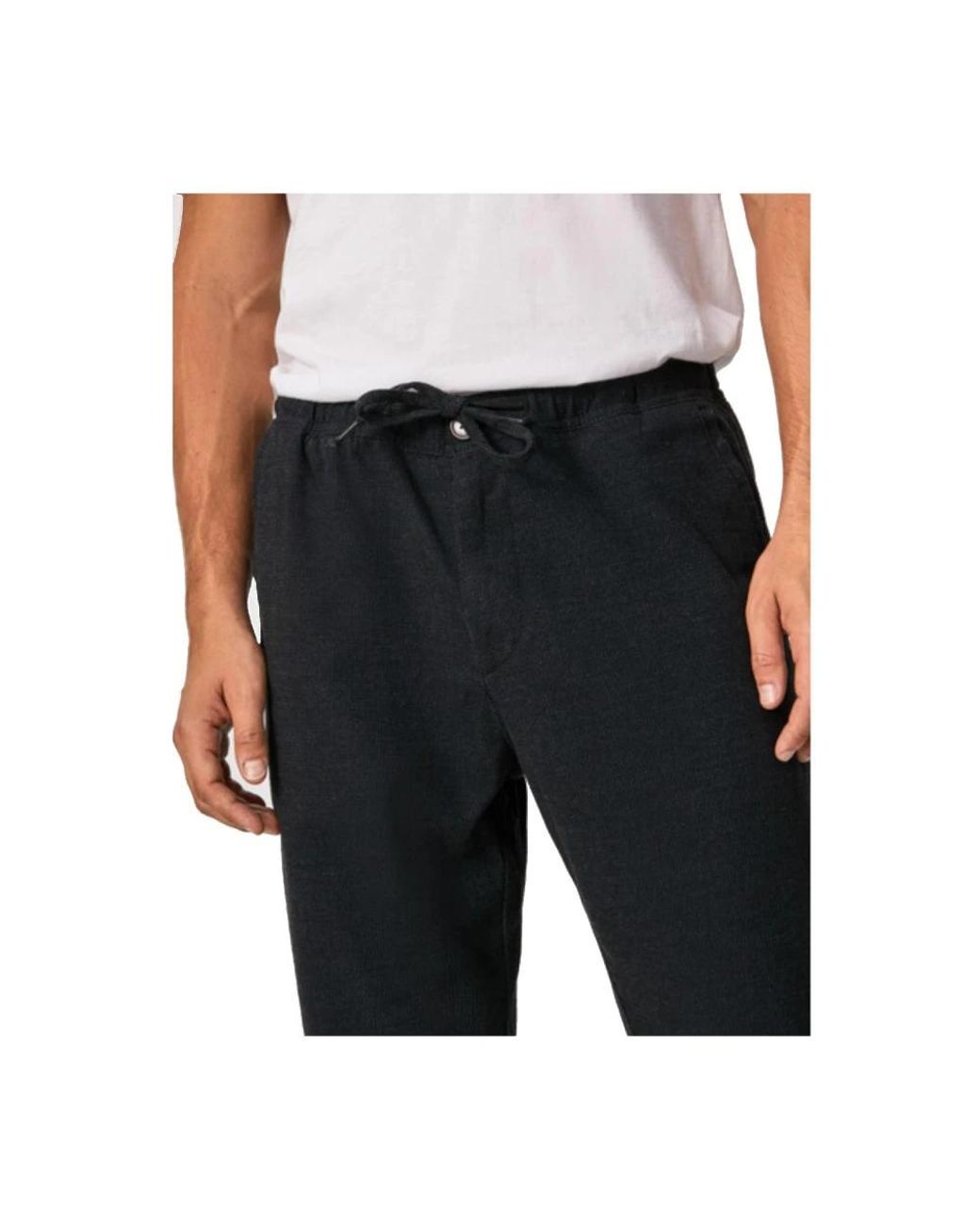 Pepe Jeans Black Wide Trousers for men