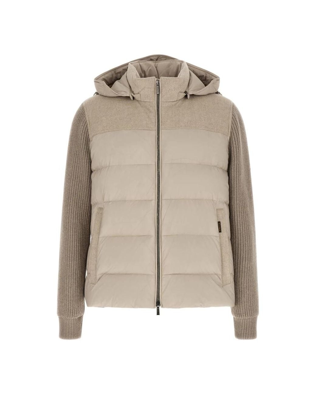 Moorer Allori Quilted Jacket in het Natural voor heren