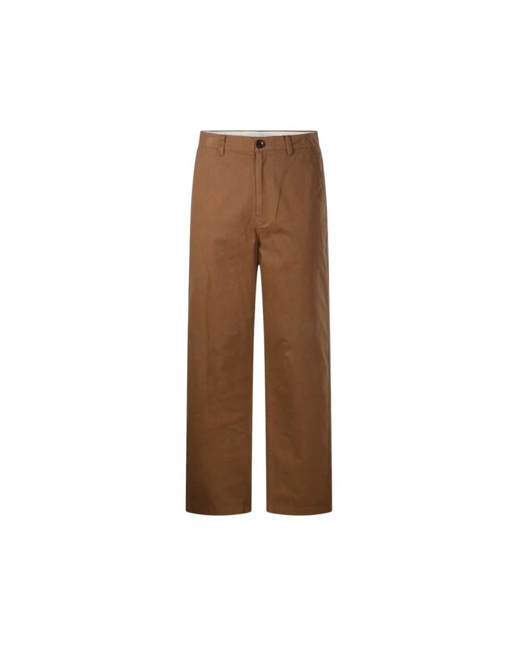 DUNST Brown Straight Trousers for men