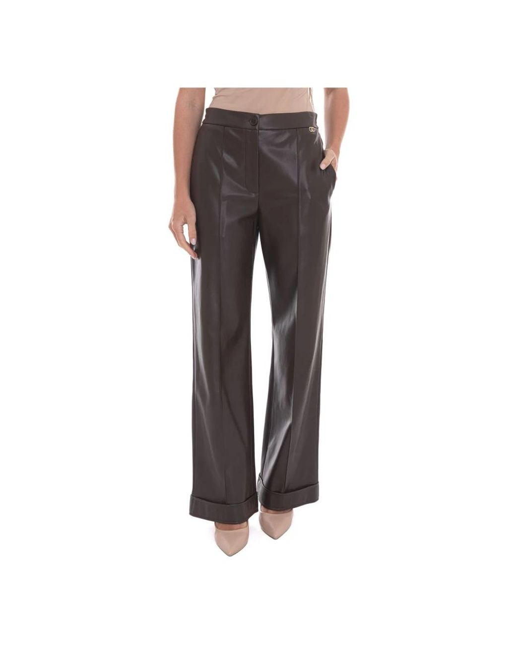 Liu Jo Gray Straight Trousers